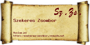 Szekeres Zsombor névjegykártya